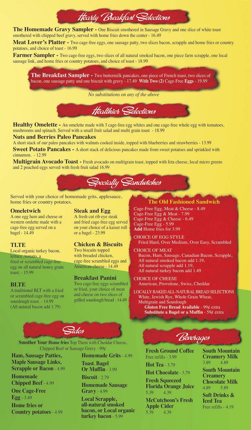 Breakfast Menu