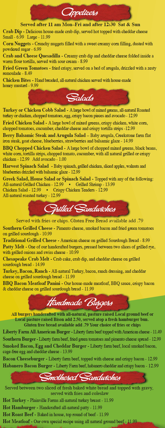Lunch & Dinner Menu